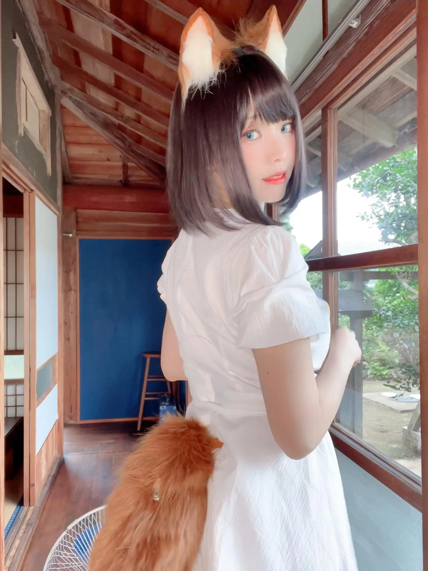 ElyEE子 – NO.114 2023.July B-Dongitsune ~White dress 白洋裝狐少女 [60P]插图8